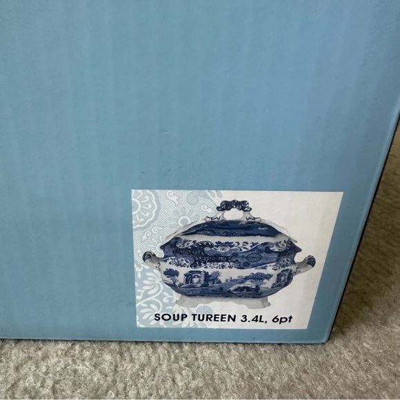 Spode Blue Italian  3.4L(6pt) Soup Tureen New In Box - Picture 5 of 5